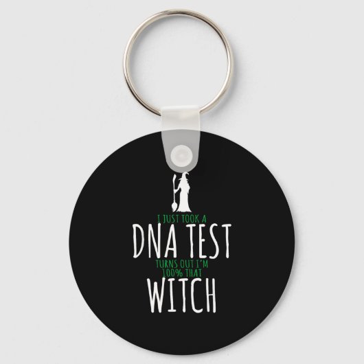 Heksenontwerp - 100% die heks - grappig Halloween Sleutelhanger (Voorkant)