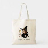 Heksenontwerp Halloween Trick Or Treat Tote Bag (Achterkant)