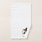 Heksenontwerp met monogram bad handdoek (Handdoek)