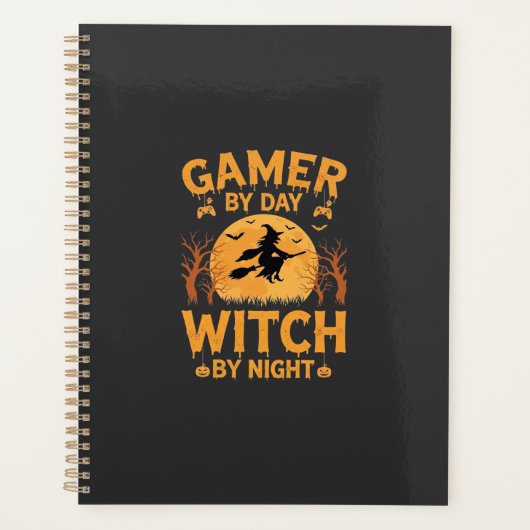 Heksenontwerp voor gamers Halloween-gaming Planner (Voorkant)