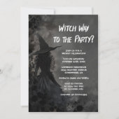 Heksenpad naar de Halloween-uitnodiging Kaart (Voorkant)