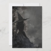 Heksenpad naar de Halloween-uitnodiging Kaart (Achterkant)