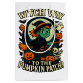 Heksenpad naar de Pumpkin Patch? Halloween Medium Cadeauzakje (Voorkant)