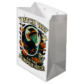 Heksenpad naar de Pumpkin Patch? Halloween Medium Cadeauzakje (Achterkant Gekanteld)