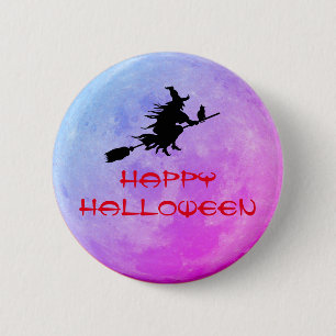 Heksenpin-knop Over the Moon Ronde Button 5,7 Cm