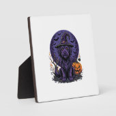 Heksenpomp Halloween Hond Vector Kunst Fotoplaat (Voorkant)