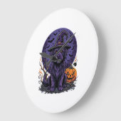 Heksenpomp Halloween Hond Vector Kunst Grote Klok (Hoek)
