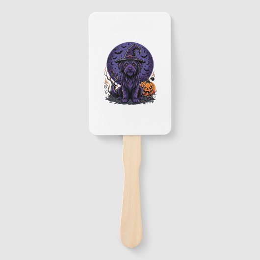 Heksenpompdog Halloween Vector Kunst Handwaaier (Voorkant)