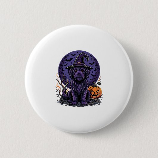 Heksenpompdog Halloween Vector Kunst Ronde Button 5,7 Cm (Voorkant)