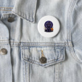 Heksenpompdog Halloween Vector Kunst Ronde Button 5,7 Cm (In situ)
