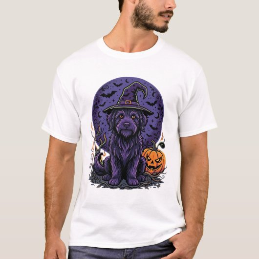 Heksenpompdog Halloween Vector Kunst T-shirt (Voorkant)