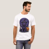 Heksenpompdog Halloween Vector Kunst T-shirt (Voorkant volledig)