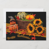 Heksenpompoen en zonnebloemen kaart (Voorkant)