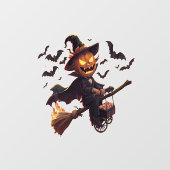 Heksenpompoen Halloween Raamsticker (Vel)