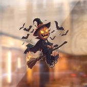 Heksenpompoen Halloween Raamsticker (Vel 2)