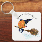 Heksenpompoen Halloween Sleutelhanger (Voorkant)