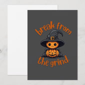 Heksenpompoen uitnodiging (Voorkant / Achterkant)