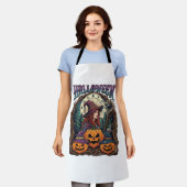 Heksenpompoenen Halloween Maanfasen_1 Schort (Gedragen)