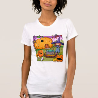 Heksenpompoenhuis voor Halloween T-shirt
