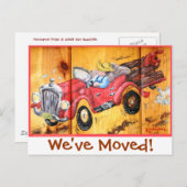 Heksenpost mensen "We zijn verhuisd!" Aankondigingskaart (Voorkant / Achterkant)