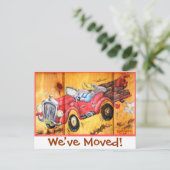 Heksenpost mensen "We zijn verhuisd!" Aankondigingskaart (Staand voorkant)