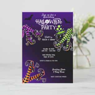 Heksenpoten Betoverende Paarse Halloweenfeest Kaart