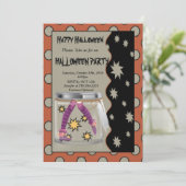 heksenpoten en ster in potje Halloween Kaart (Staand voorkant)