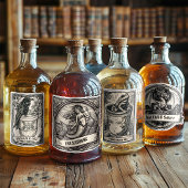 Heksenpotfles Magische Tovenaar Kruidenlabels Sticker