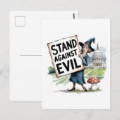 Heksenprotest tegen het kwaad briefkaart (Voorkant / Achterkant)