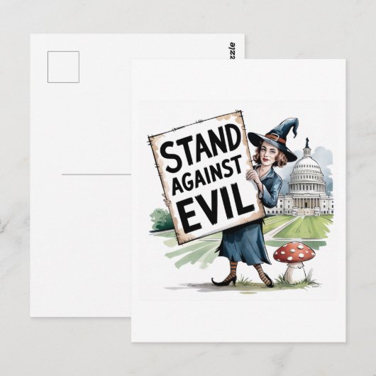 Heksenprotest tegen het kwaad briefkaart (Voorkant / Achterkant)