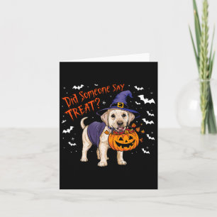 Heksenpuppy Halloween traktatie Labrador Puppy Kaart