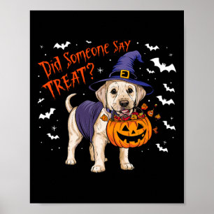 Heksenpuppy Halloween traktatie Labrador Puppy Poster
