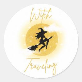 heksenreizen ronde sticker