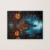 Heksenretraite in het bos Halloween Legpuzzel (Horizontaal)