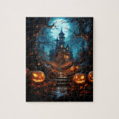 Heksenretraite in het bos Halloween Legpuzzel (Verticaal)