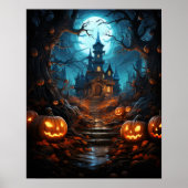 Heksenretraite in het bos Halloween Poster (Voorkant)