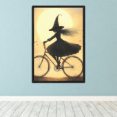 heksenrijfiets canvas afdruk (Insitu (Houten vloer))