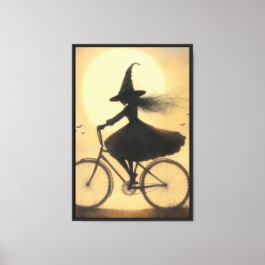 heksenrijfiets canvas afdruk (Voorkant)