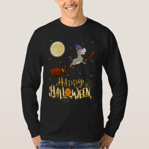 Heksenrit op een muilezel met een jachtgeweer voor t-shirt
