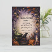 Heksensabbat Halloween-feest Kaart (Staand voorkant)
