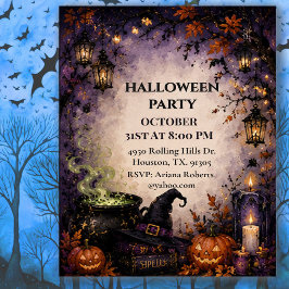 Heksensabbat Halloween-feest Kaart