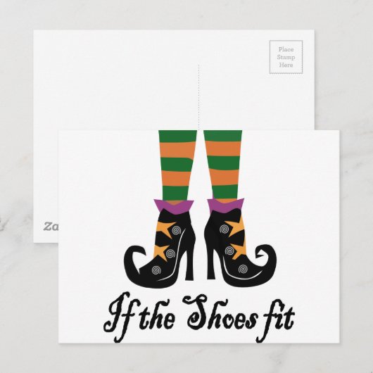 heksenschoenen briefkaart (Voorkant / Achterkant)