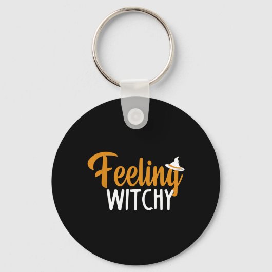 Heksenshirt Grappig Halloween Sleutelhanger (Voorkant)