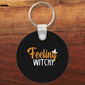 Heksenshirt Grappig Halloween Sleutelhanger (Voorkant)