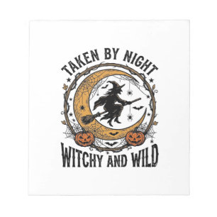 Heksenshirt uit de oude doos Heks Halloween-ontwer Notitieblok