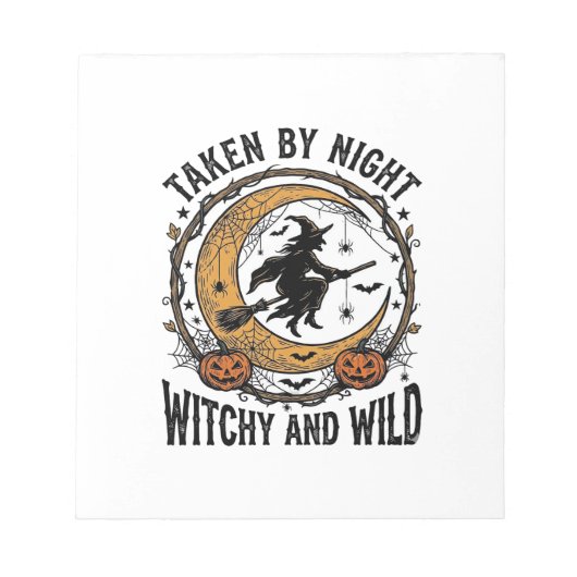 Heksenshirt uit de oude doos Heks Halloween-ontwer Notitieblok (Voorkant)
