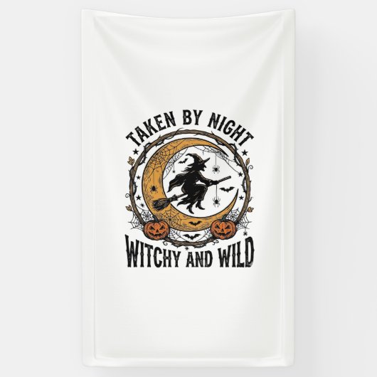 Heksenshirt uit het verleden Heks Halloween-ontwer Spandoek (Verticaal)