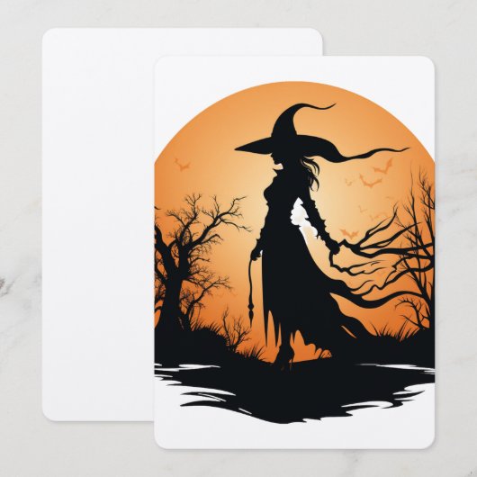 HEKSENSILHOUET [7] KAART (Voorkant / Achterkant)