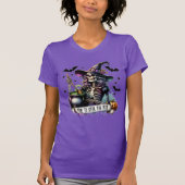 Heksenskelet roeren de ketel Halloween T-shirt (Voorkant)