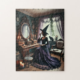 Heksensmake-uptijd in vintage gotische stijl legpuzzel